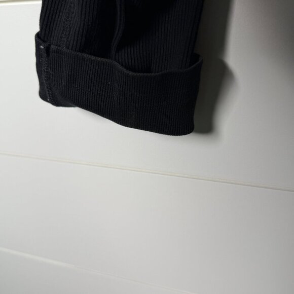 Lauren Ralph Lauren Black Rib 100% Cotton Long Sleeve Shirt w/ Should Pocket XL - Picture 5 of 11